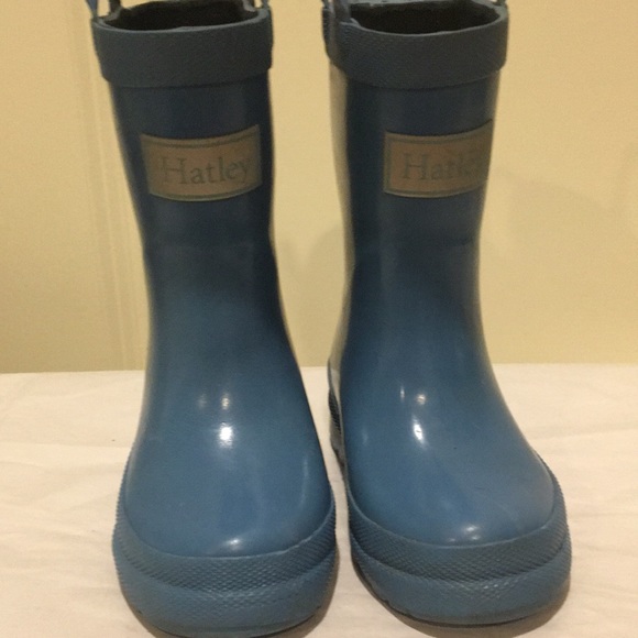 Hatley kids slip on rain boots handles too size 5 toddler blue - Picture 6 of 13